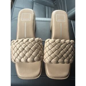 Dolce Vita Natural Tan Woven Sandals Size 8